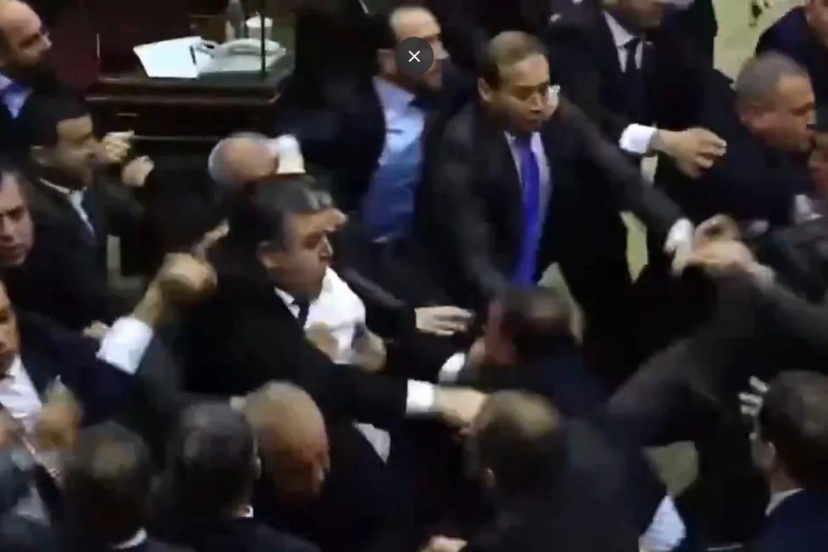 Deputados transformam Parlamento em ringue e protagonizam briga na Armênia