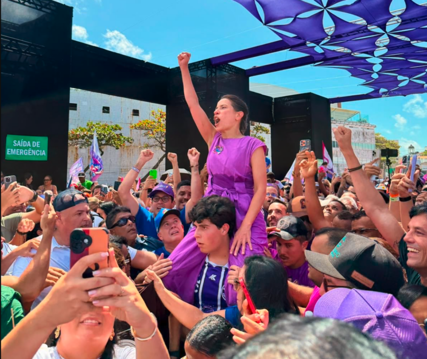 Raquel Lyra é candidata à reeleição para o governo de Pernambuco