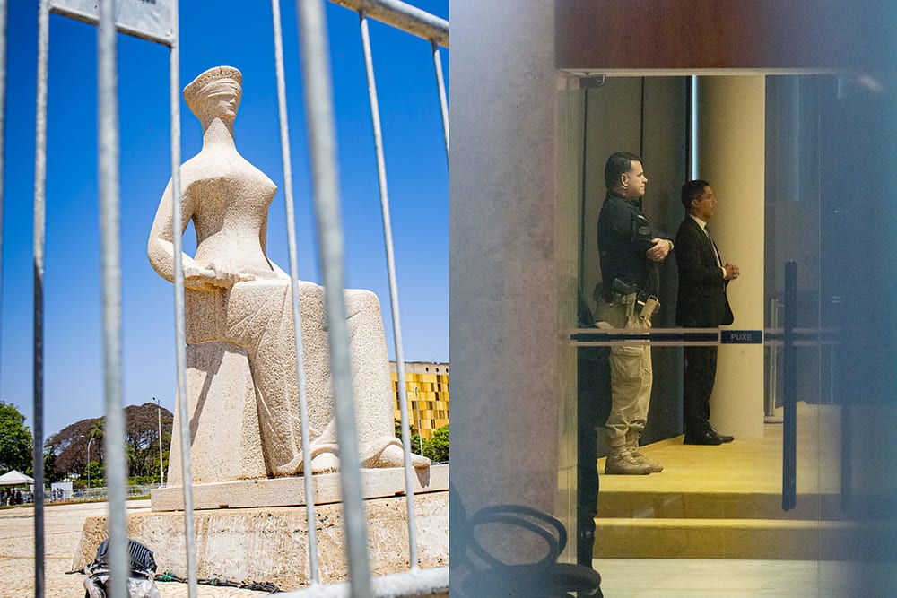Fotógrafos credenciados foram barrados do lado de fora do STF