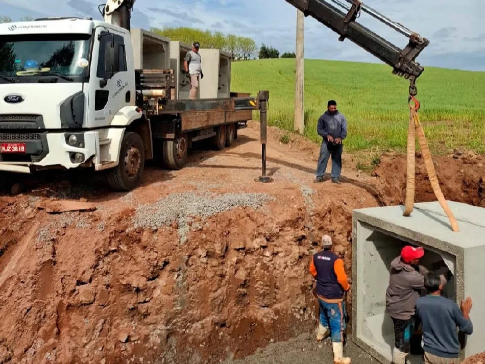 Santo Antônio do Palma inicia troca de pontes de madeira por galerias de concreto