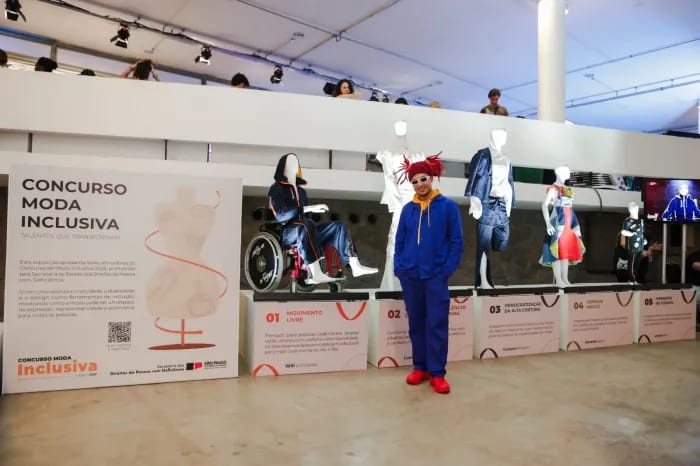 Estilista do concurso Moda Inclusiva exibe look campeão no SPFW: ‘Mudou minha visão’