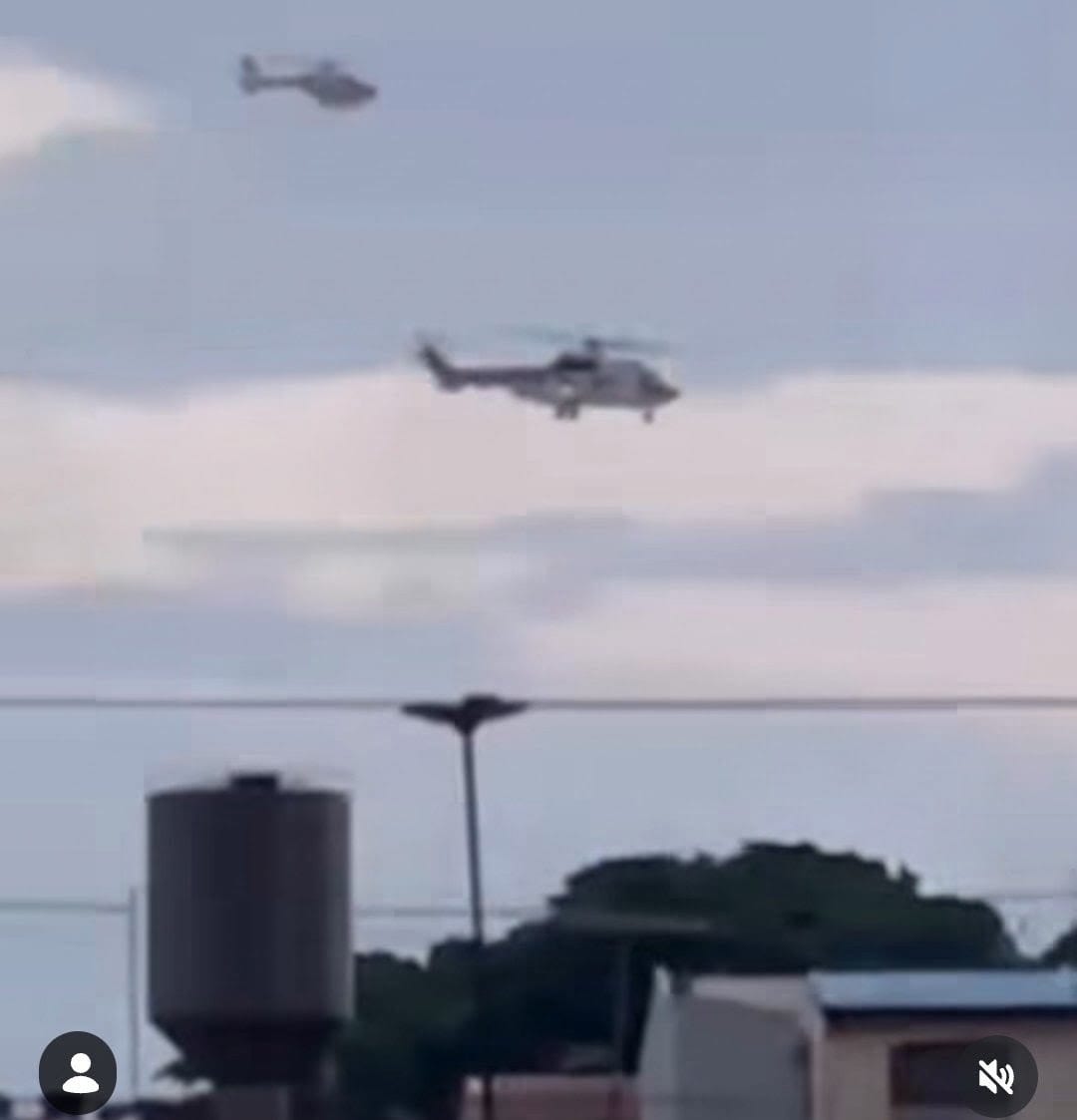 Helicópteros militares vistos em Ceilândia antes de agenda de Lula