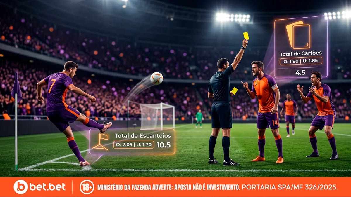 Apostas em escanteios e cartões: mercados alternativos ao resultado do jogo