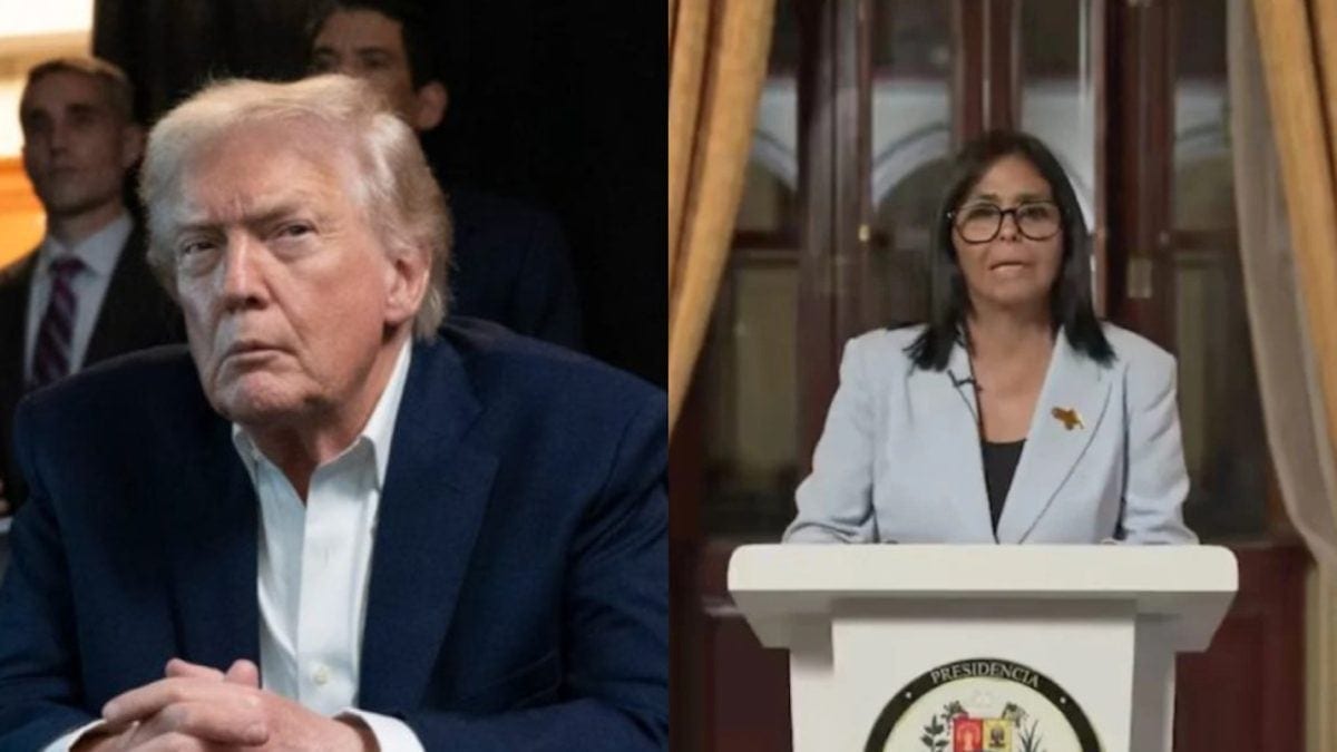 Trump se reúne com Delcy Rodríguez em Nova York, dia 22 de setembro