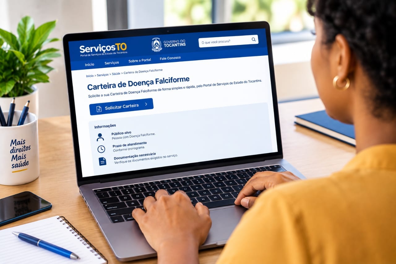 Tocantins lança pedido on‑line para carteira de pessoas com doença falciforme