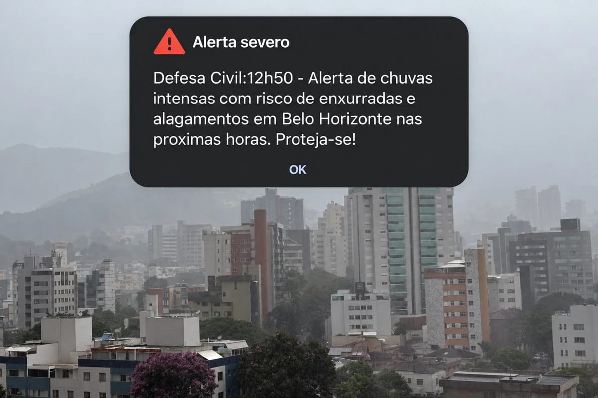BH tem tempestade e alerta severo na tarde do domingo de eleição