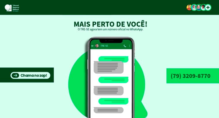 Tribunal Regional Eleitoral de Sergipe reforça canal oficial de atendimento pelo WhatsApp