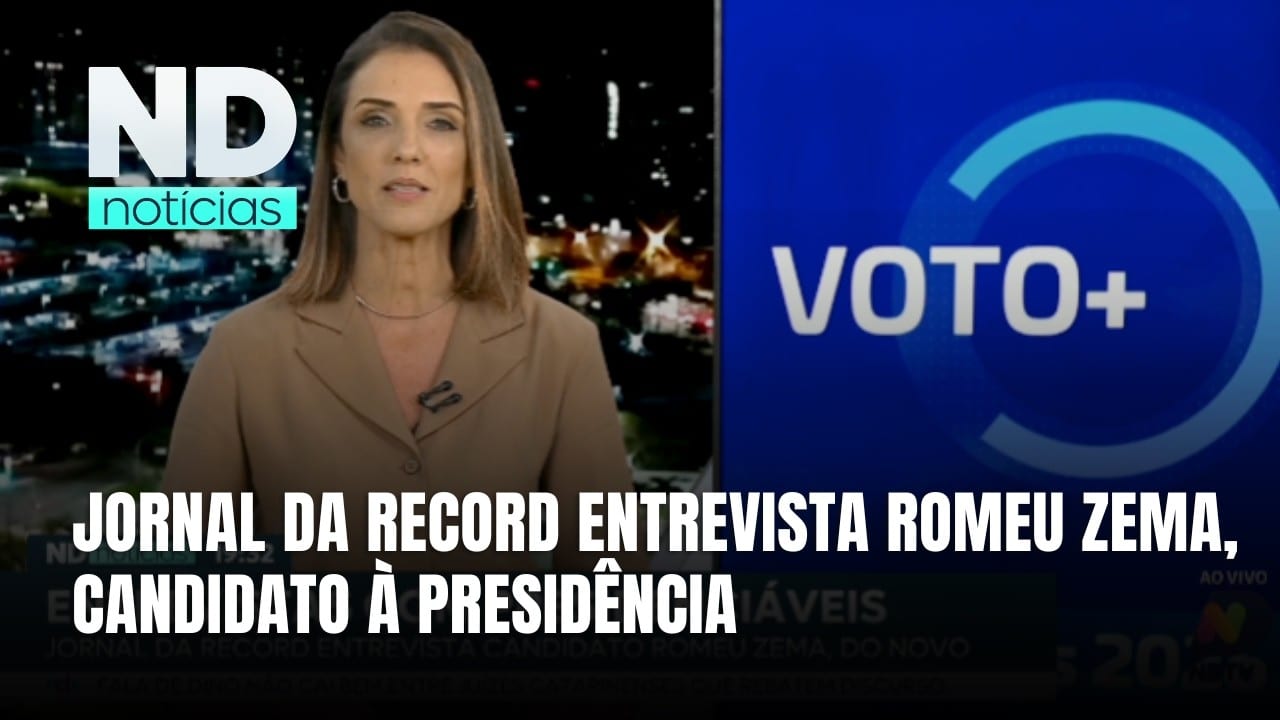 Romeu Zema participa de entrevista no Jornal da Record hoje