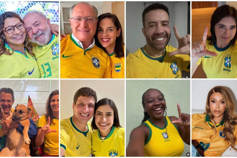Apoiadores de Lula vestiram verde e amarelo nas redes após convocação