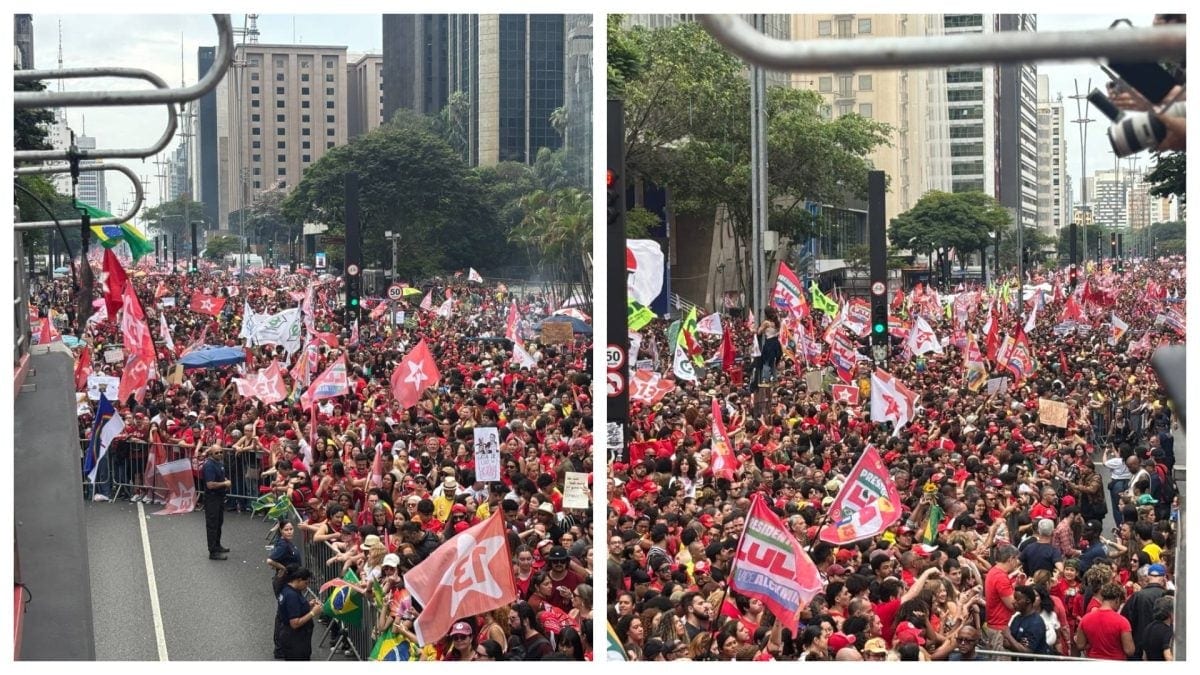 Veja fotos do ato de Lula na Paulista antes do 2º turno