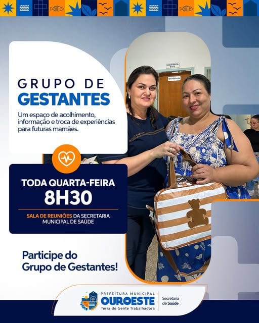 Secretaria de Saúde de Ouroeste promove grupo de apoio e orientação para gestantes