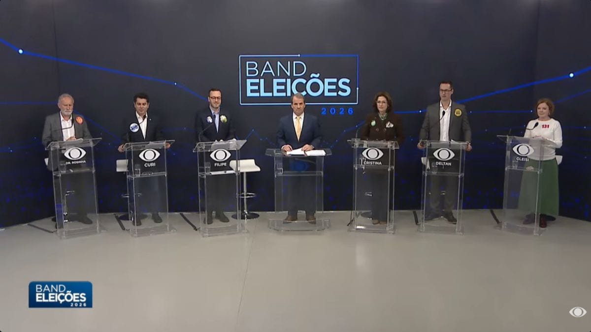 Terceiro bloco do debate na Band Paraná teve ataques sobre agro, saúde e STF