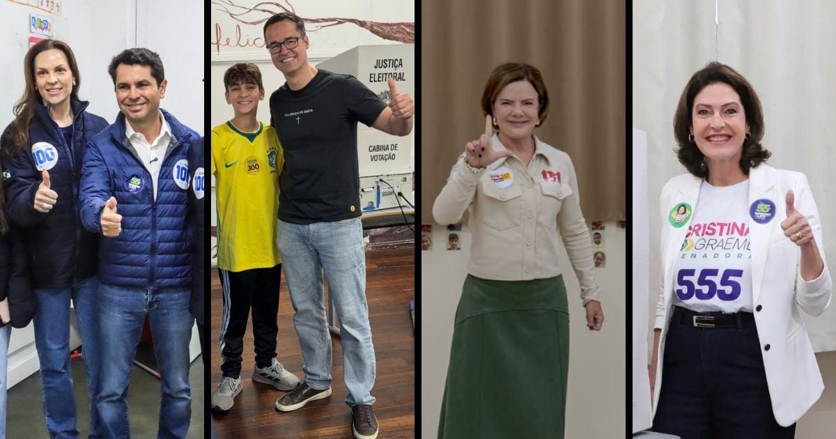 Candidatos ao Senado do Paraná votaram pela manhã neste domingo (4)