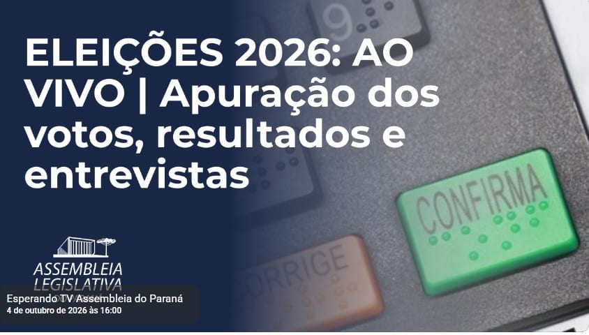 TV Assembleia transmite apuração do 1º turno no Paraná