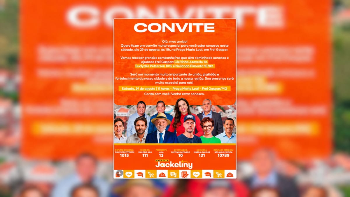 Prefeita do PT anuncia ato com Cleitinho em Frei Gaspar