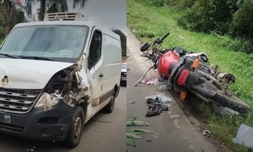 Motociclista morre após colisão frontal com van na PR-364, entre Inácio Martins e Irati
