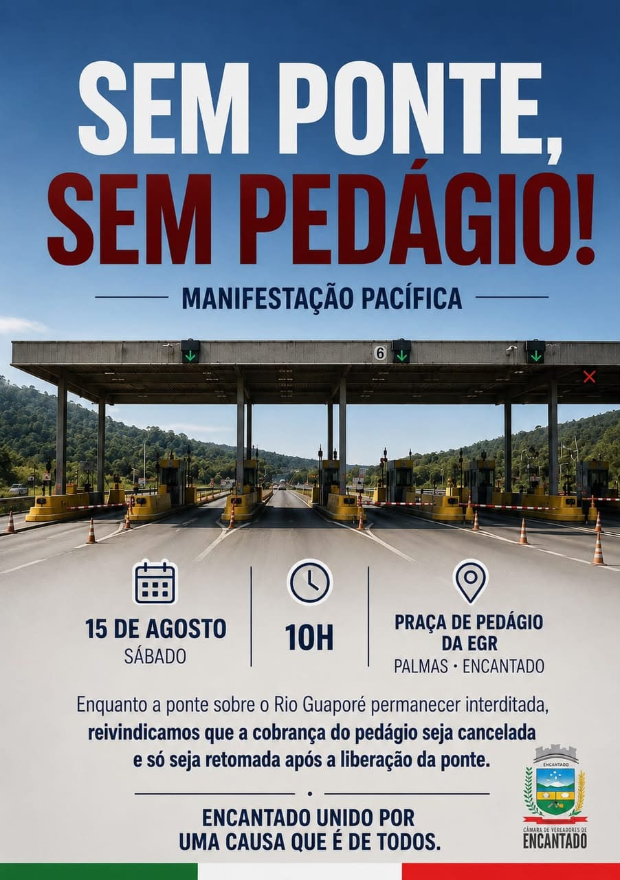 Encantado marca manifestação contra retomada do pedágio com ponte interditada