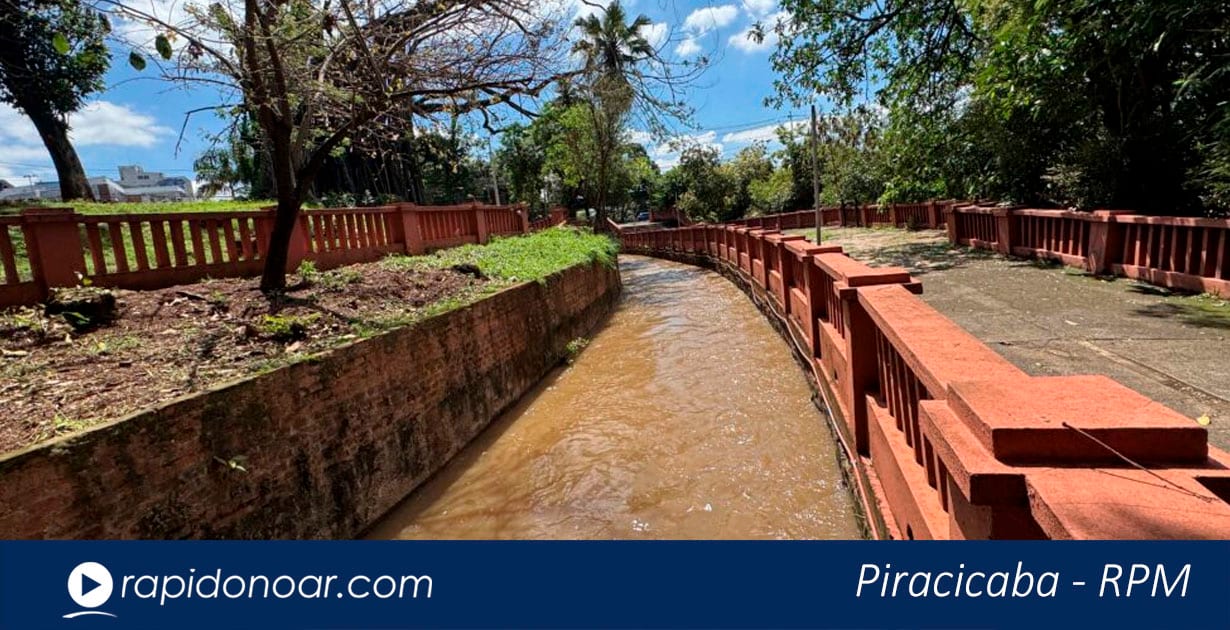 Limpeza retira 2,35 t de resíduos do Canal do Mirante em Piracicaba