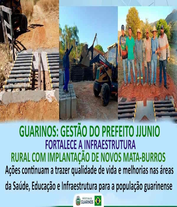 Guarinos instala mata-burros em estradas vicinais para melhorar transporte rural
