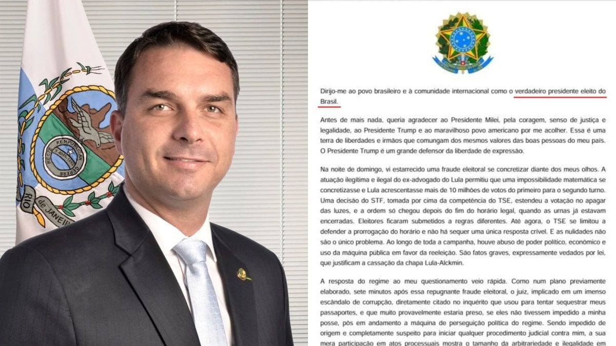 Carta de Flávio Bolsonaro é crime? Veja o que dizem as leis e o que pode acontecer após a declaração
