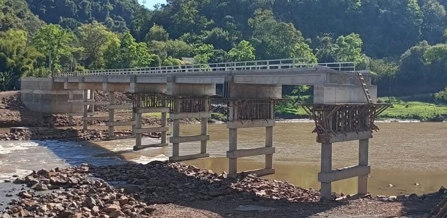Obras da ponte entre Arroio do Tigre e Estrela Velha avançam
