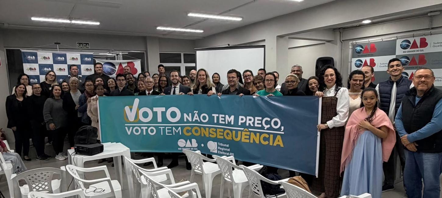 OAB Guaíba lança campanha “Voto não tem preço, voto tem consequência” em evento sobre surdez