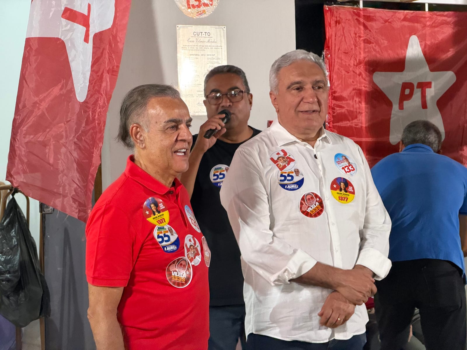 ELEIÇÕES 2026 – Candidato ao Senado Paulo Mourão (PT) se junta a Laurez Moreira em inauguração de comitê na Capital