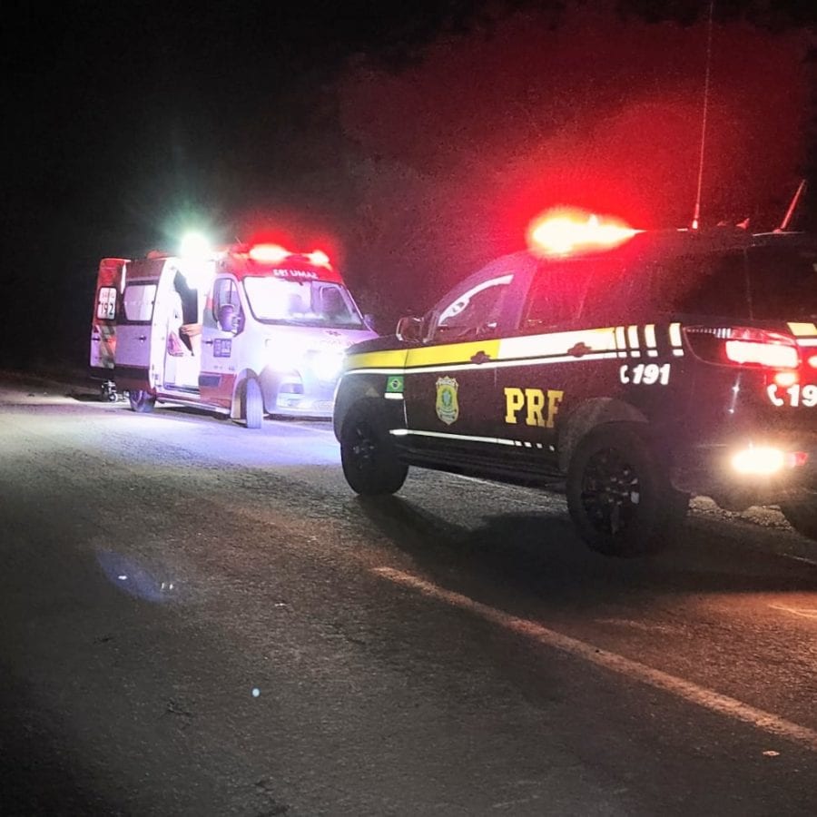 Duas pessoas ficam feridas após colisão de motocicleta com animal silvestre em São Borja