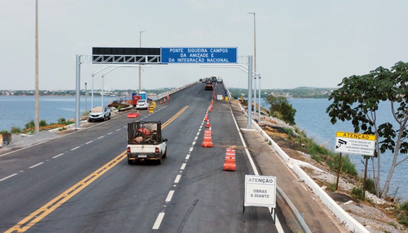 Obras na ponte entre Palmas e Luzimangues chegam a quase 92% e têm conclusão prevista para dezembro