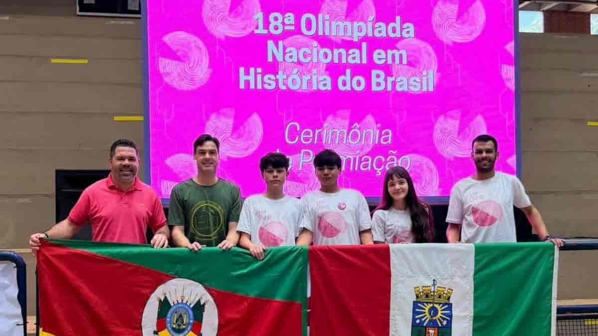 Estudantes de Osório chegam à final nacional e conquistam medalha em Olimpíada Nacional de História