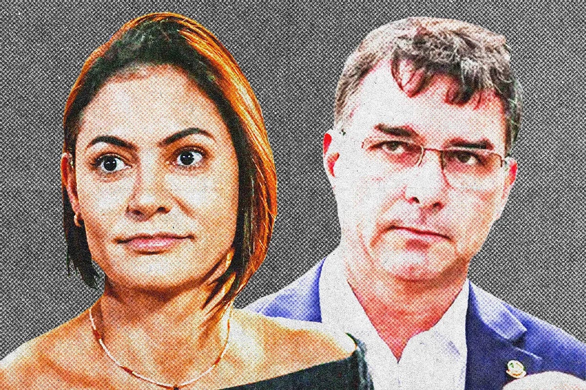 Flávio termina campanha sem agendas ao lado de Michelle e Celina