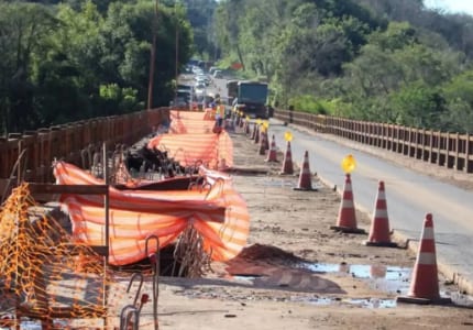 Ponte sobre o Rio Ijuí terá bloqueio total entre 23h59 desta quarta e 1h de quinta-feira