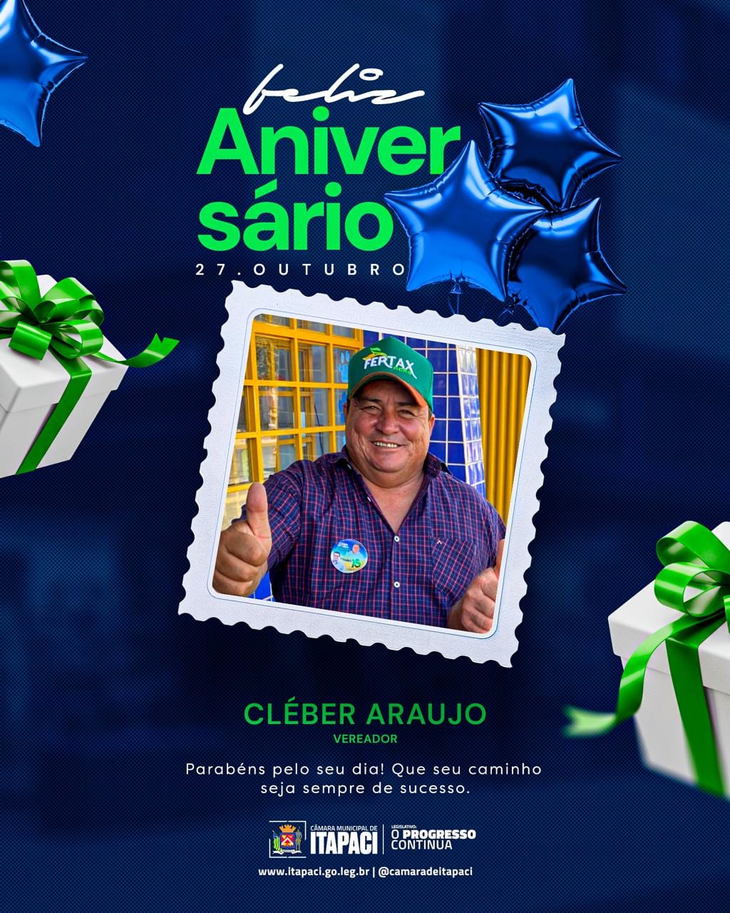 FELIZ ANIVERSÁRIO VEREADOR CLEBER DO NENA