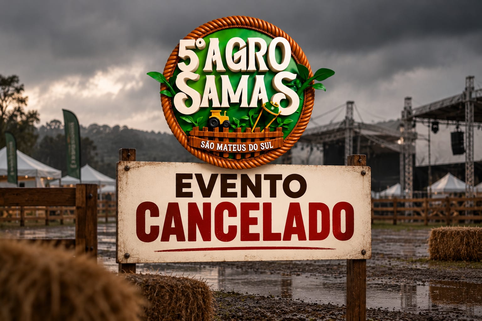 Prefeitura cancela 5º AgroSamas diante das enchentes e da situação de emergência em São Mateus do Sul