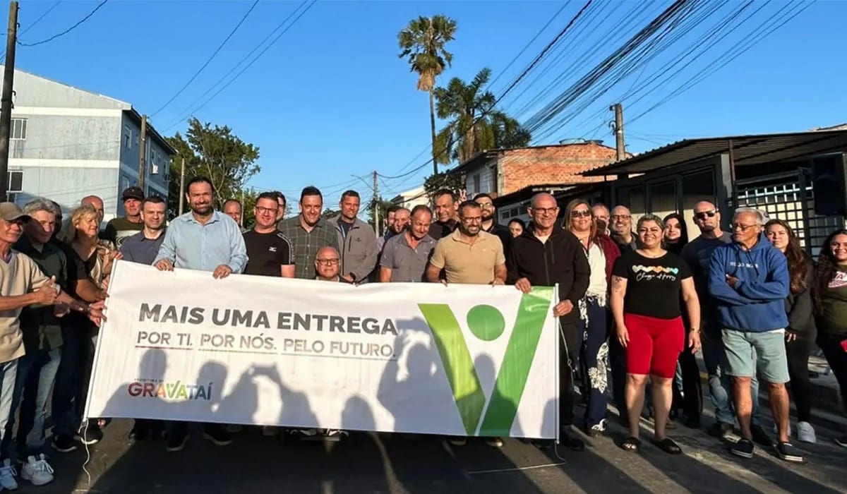 Gravataí entrega pavimentação de 212 m da Rua Austrália