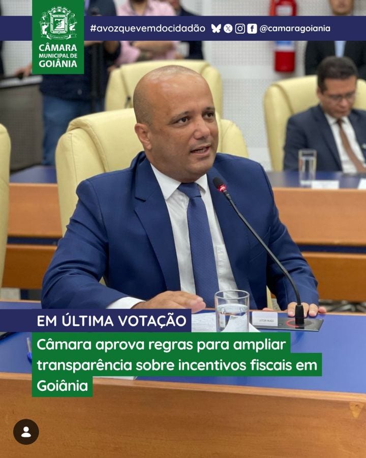 TRANSPARÊNCIA | O Plenário da Câmara de Goiânia aprovou, em segunda votação, nesta quarta-feira (28), o projeto de lei (