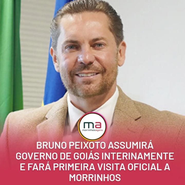 O presidente da Assembleia Legislativa de Goiás (Alego), Bruno Peixoto, assumirá interinamente o Governo de Goiás durant