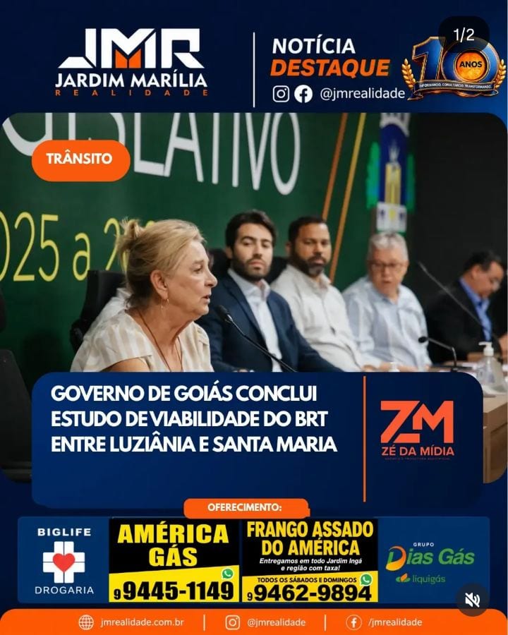 O Governo de Goiás concluiu o estudo de viabilidade para implantação do BRT Entorno Sul, projeto de transporte coletivo
