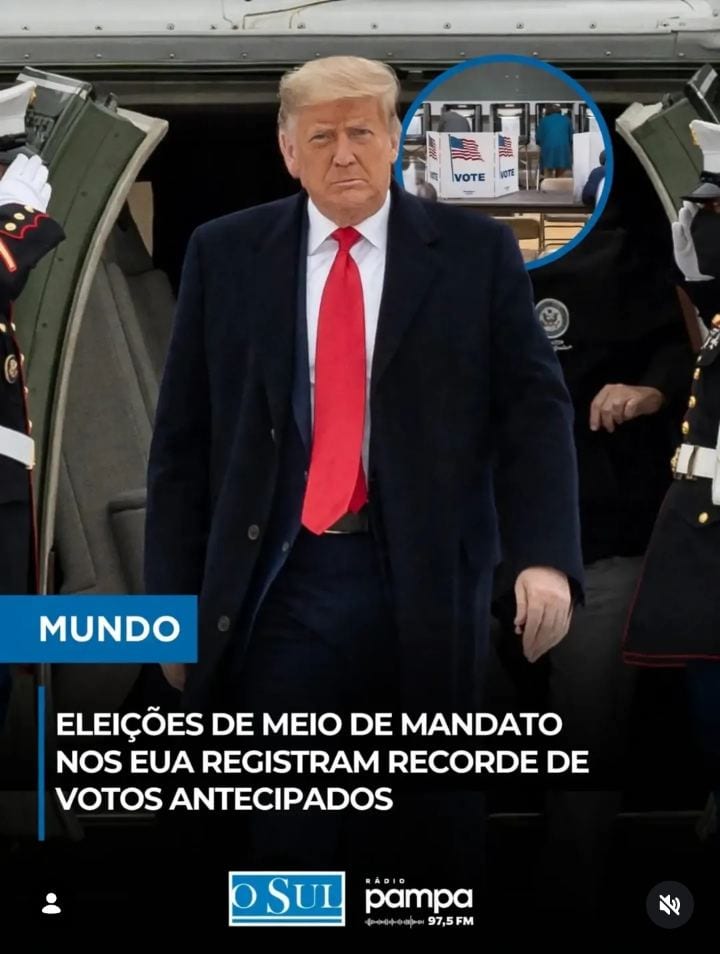 A votação antecipada para as eleições de meio de mandato dos Estados Unidos já soma quase 48 milhões de votos e superou