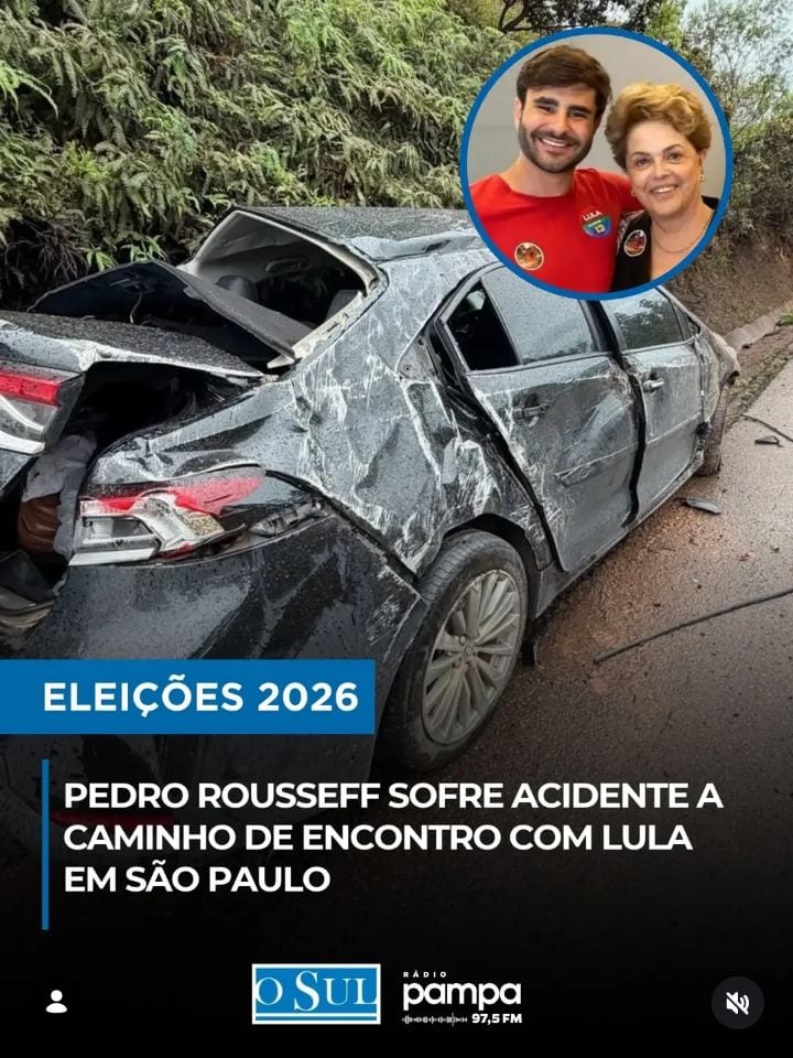 O deputado federal eleito Pedro Rousseff (PT-MG) sofreu um acidente de carro na tarde deste domingo (25), enquanto viaja