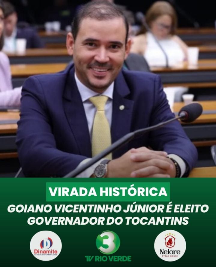 Natural de Goiânia (GO), Vicentinho Júnior (PSDB) foi eleito governador do Tocantins neste domingo (25), após vencer o s
