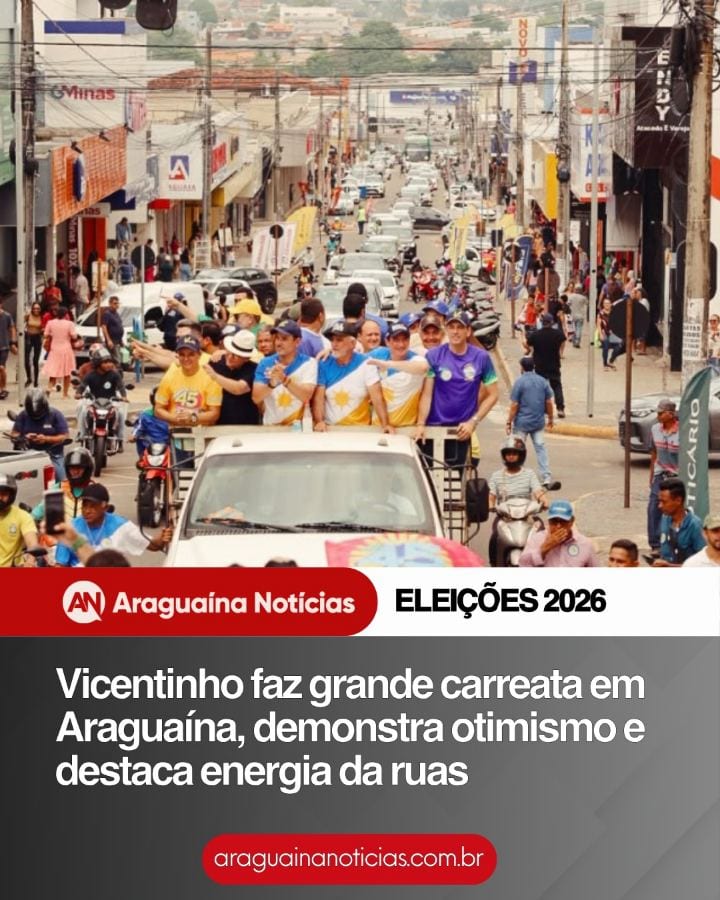 O candidato ao Governo do Tocantins, Vicentinho Júnior (PSDB), protagonizou neste sábado (24) uma grande mobilização em
