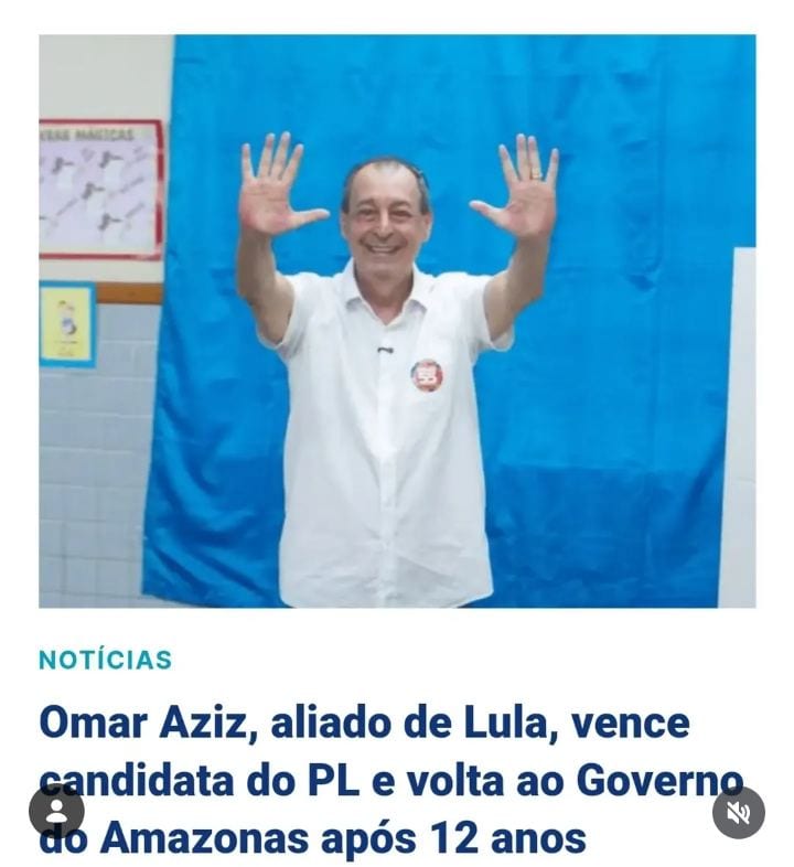 Omar Aziz volta ao Governo do Amazonas - O senador Omar Aziz (PSD), aliado do presidente Lula (PT), foi eleito governado