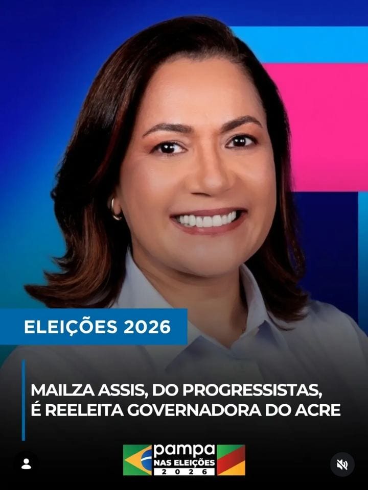 Mailza Assis, do Progressistas, foi eleita, neste domingo (25), governadora do Acre, no segundo turno das Eleições 2026.