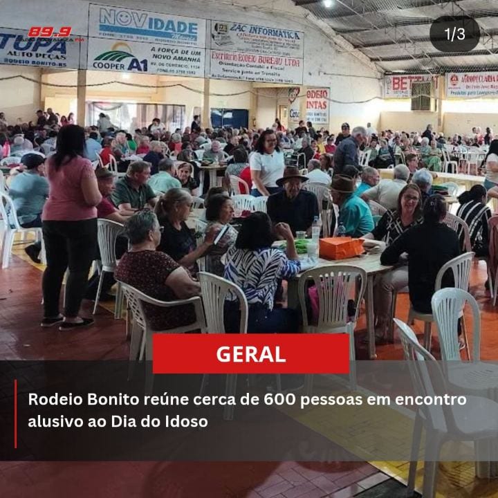 O município de Rodeio Bonito promoveu, nesta quarta-feira (28), o tradicional encontro alusivo ao Dia do Idoso, reunindo