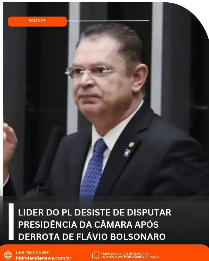O líder do PL na Câmara dos Deputados, Sóstenes Cavalcante (RJ), desistiu de disputar a presidência da Casa após a derro