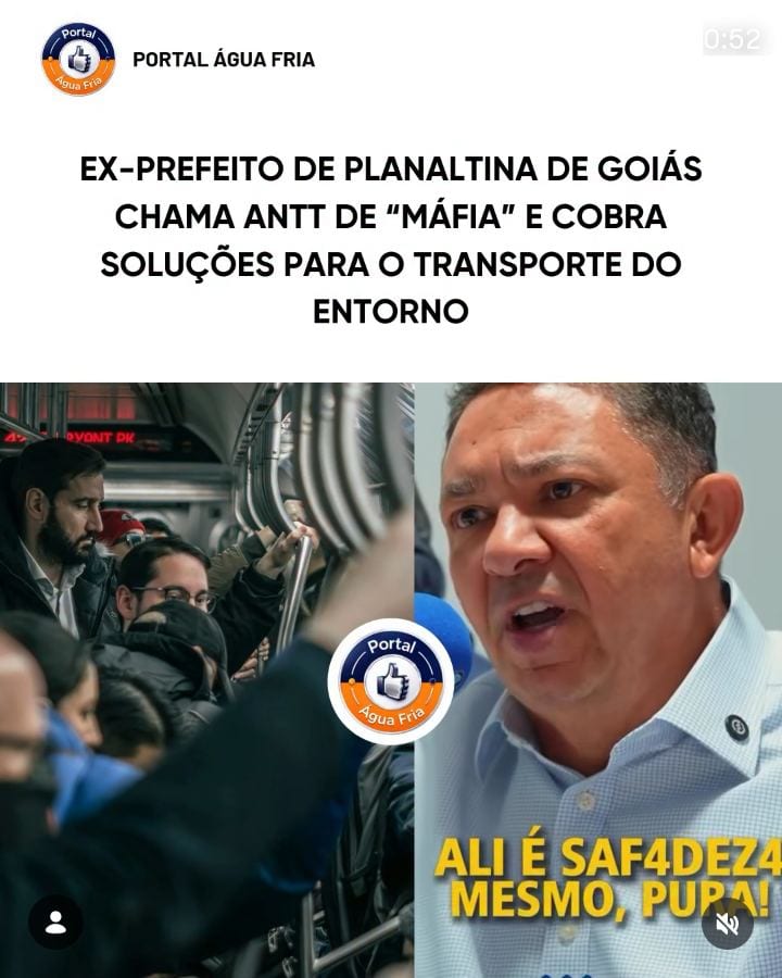 EX-PREFEITO DE PLANALTINA DE GOIÁS CHAMA ANTT DE “MÁFIA” E COBRA SOLUÇÕES PARA O TRANSPORTE DO ENTORNO