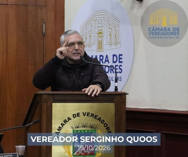 Vereador Serginho Quoos pede licença de 15 dias, de 26/10 a 07/11