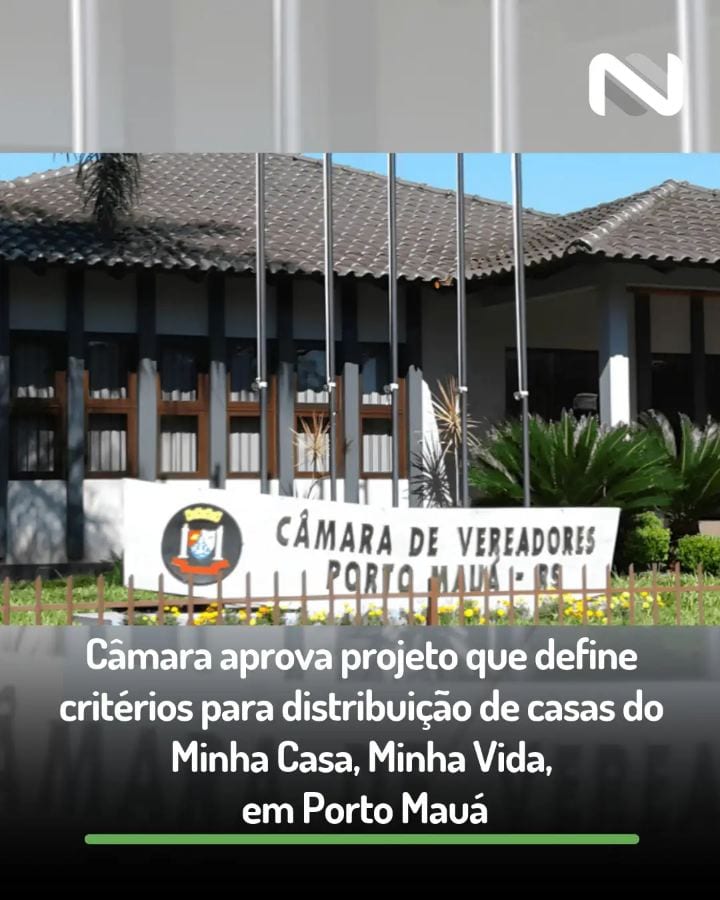 A Câmara de Vereadores de Porto Mauá aprovou o projeto de lei que estabelece critérios para a seleção das famílias que r