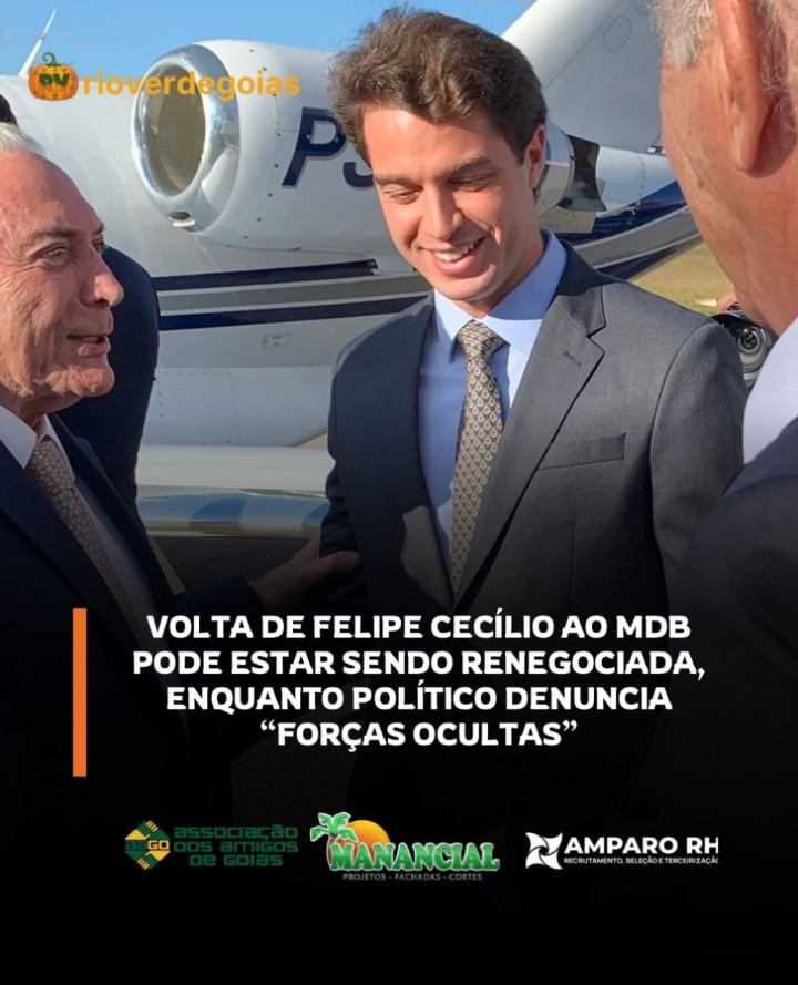 Fontes ligadas à política goiana apontam uma possível articulação para o retorno de Felipe Cecílio ao MDB, após sua saíd